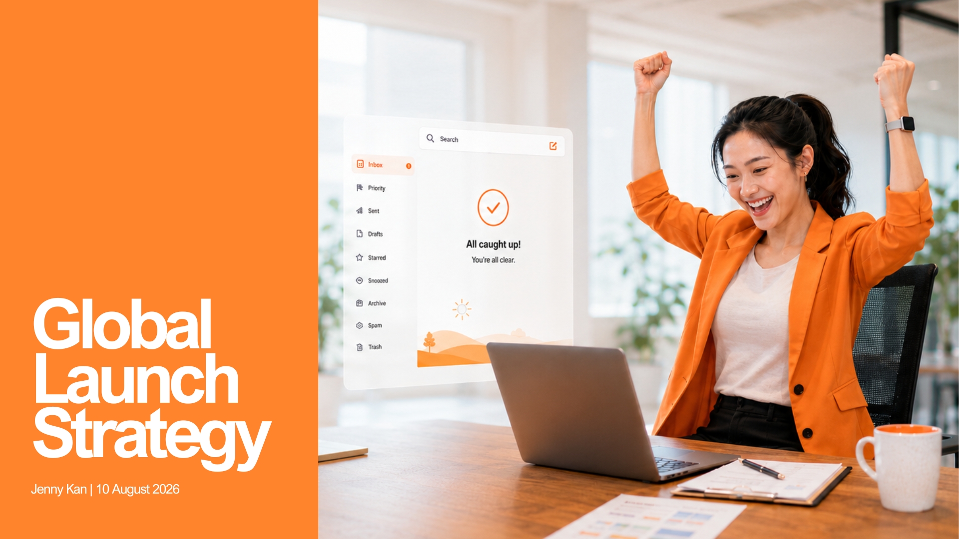 Global launch strategy for an AI-native email client